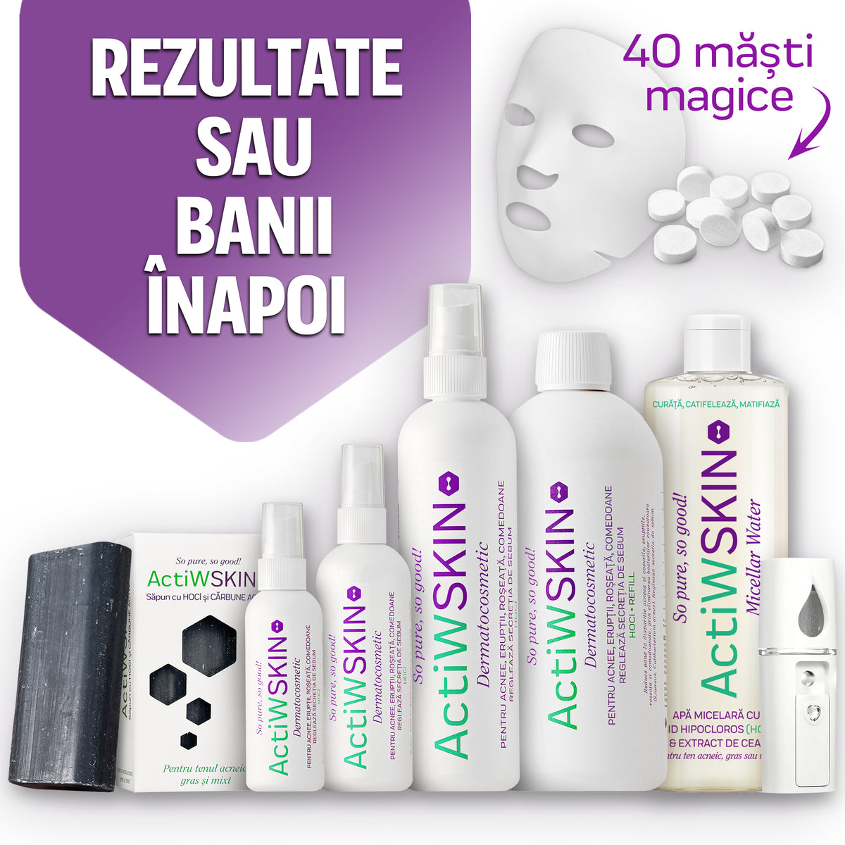 ActiW SKIN -PENTRU ACNEE - Pachet Complet (42-50 de zile)